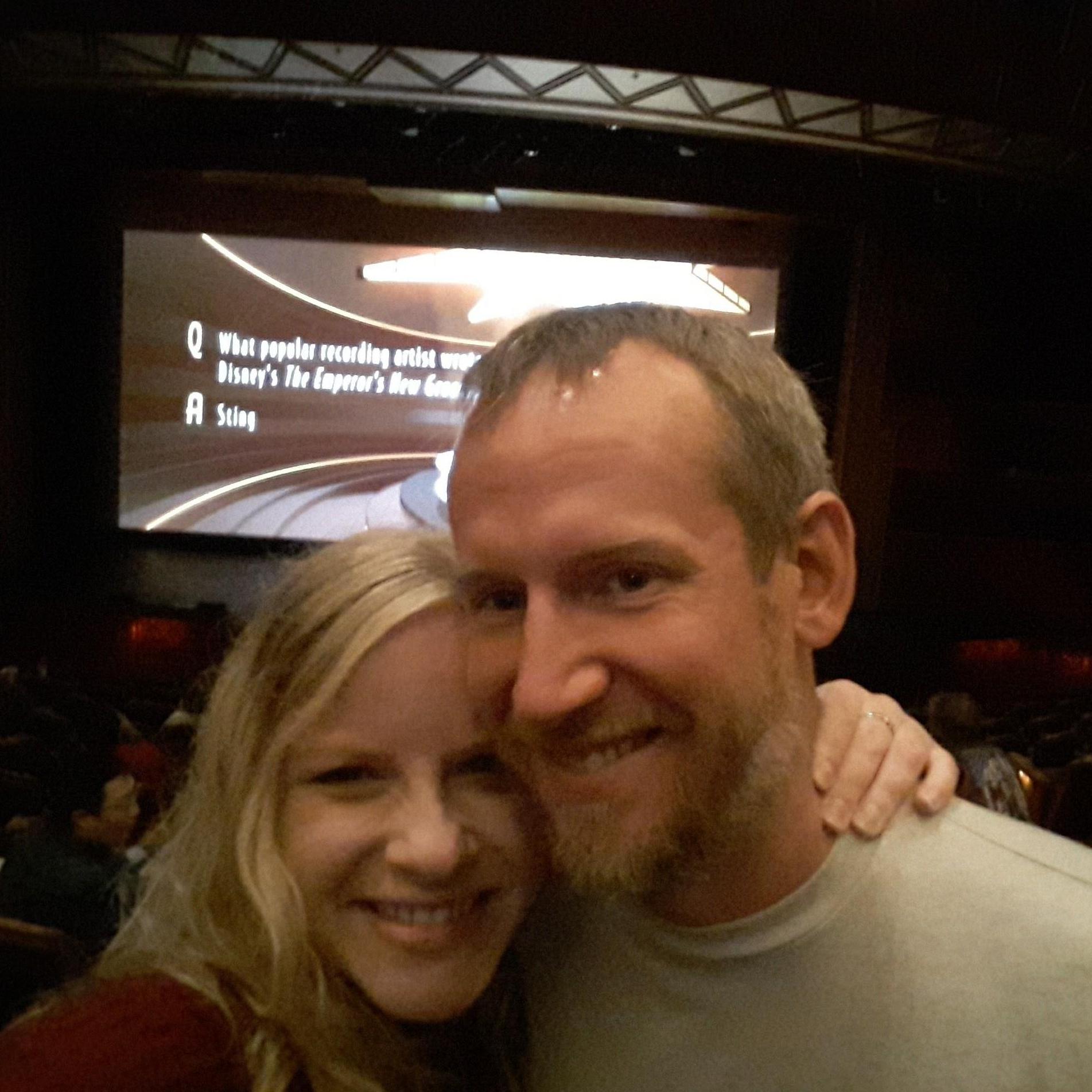 The first time we went to see a movie together! It took us until we were on the cruise in Alaska before we found time for a movie.