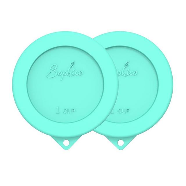 Sophico 1 Cup Round Silicone Storage Cover Lids Replacement for Anchor Hocking and Pyrex 7202-PC Glass Bowls (Container not Included) (Mint - 2 pack)