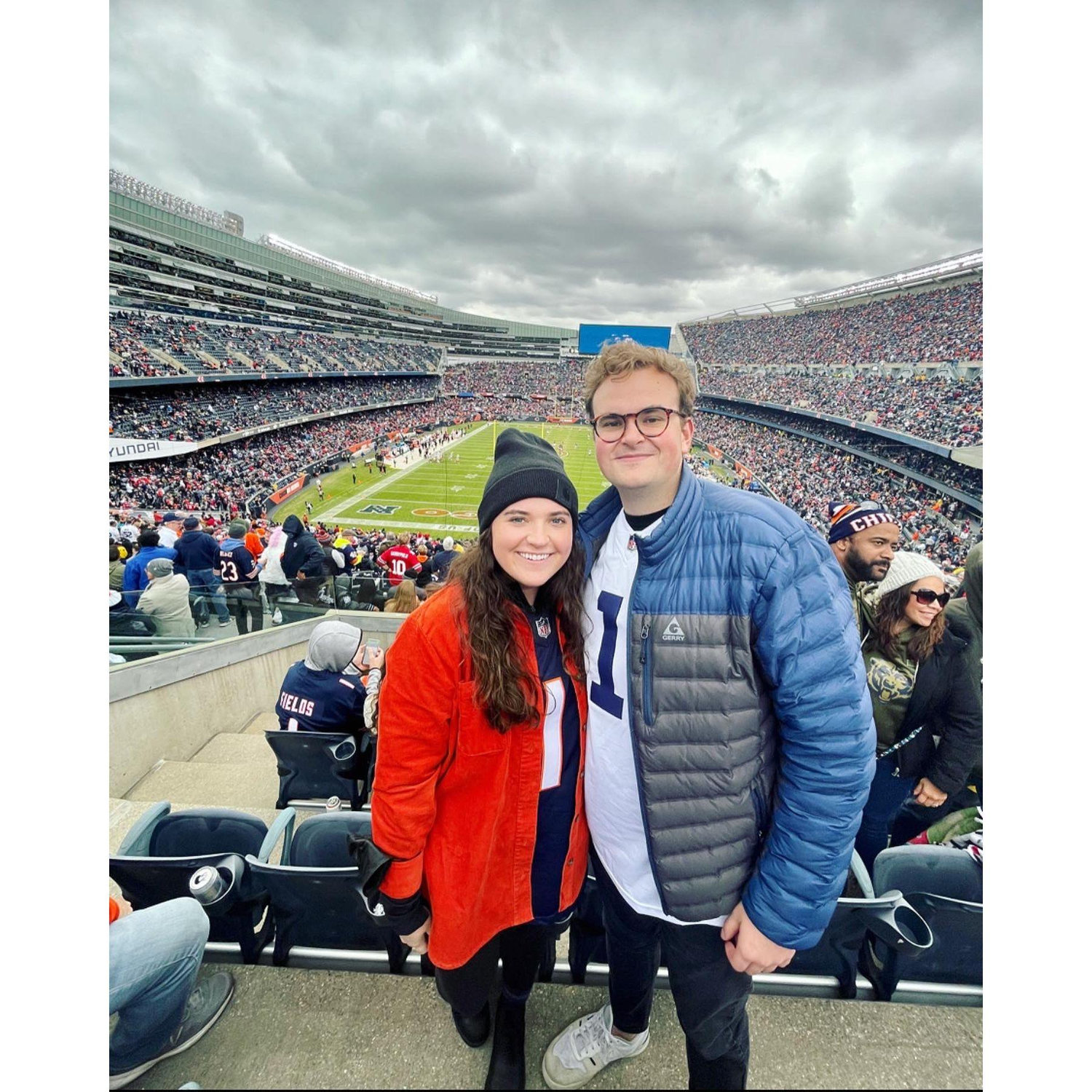 Allison's first Bears game (the bears lost, go figure)