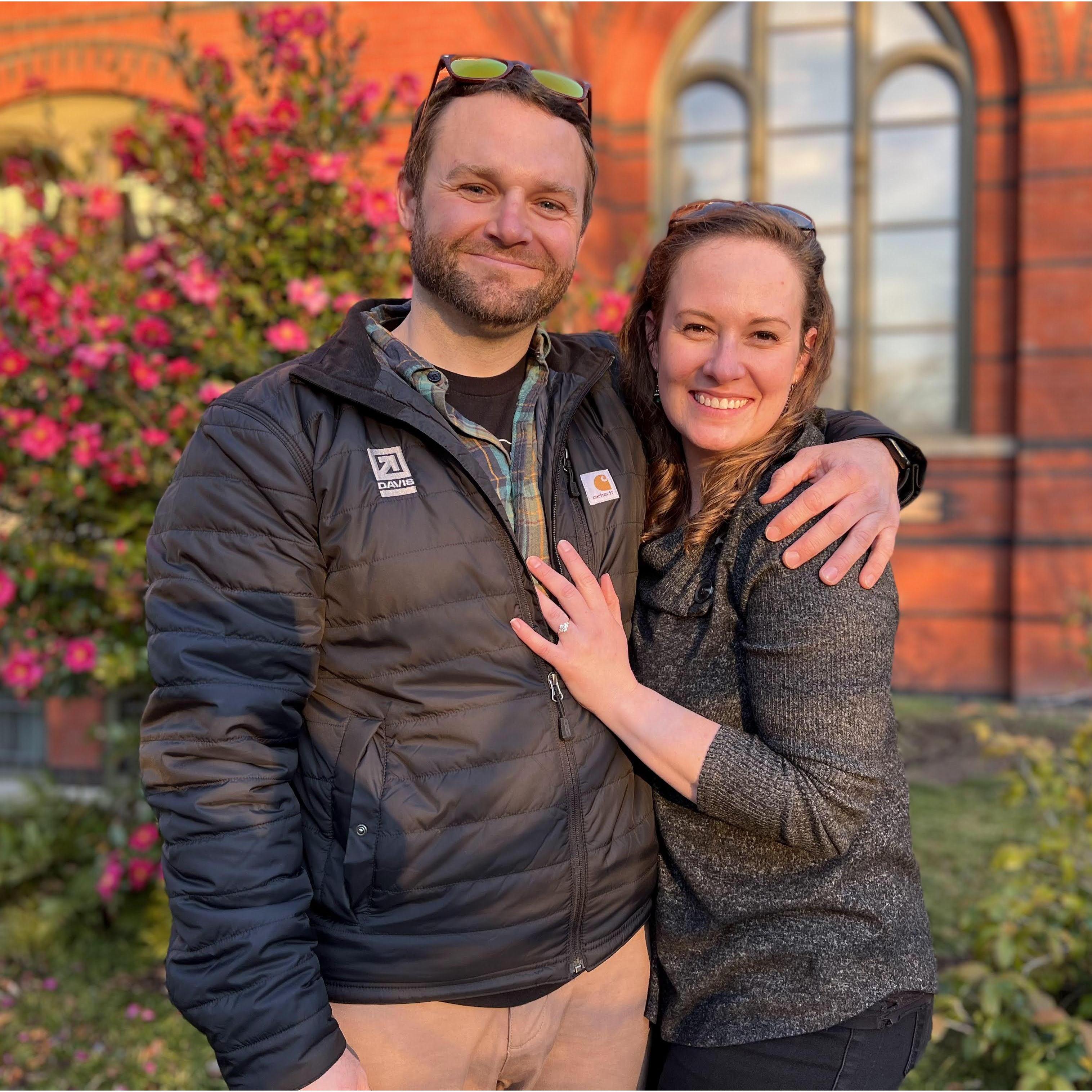 Another pic outside the Castle the day we got engaged