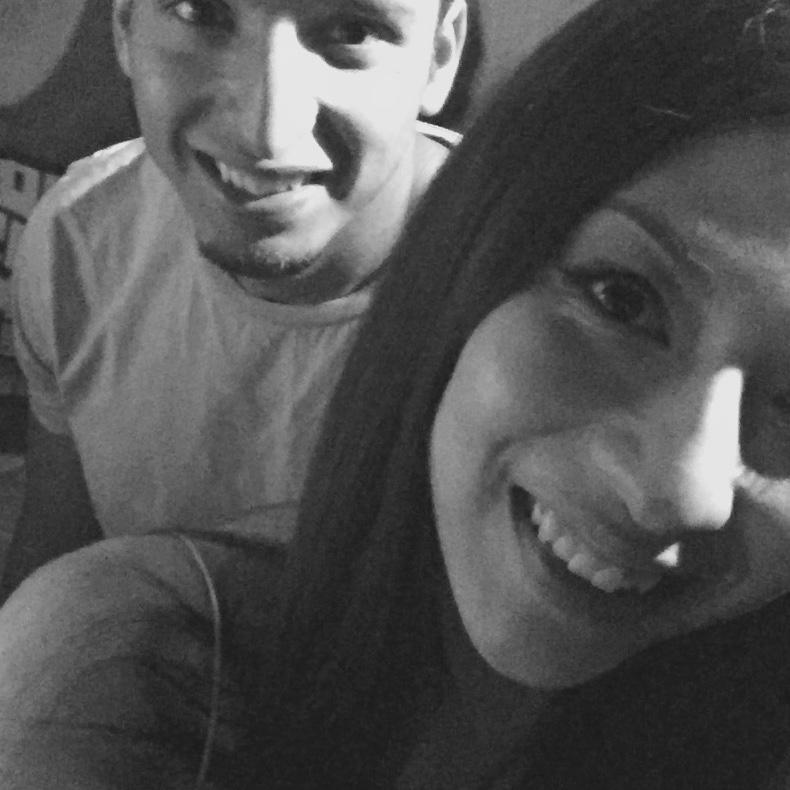 Our first photo together. ❤️