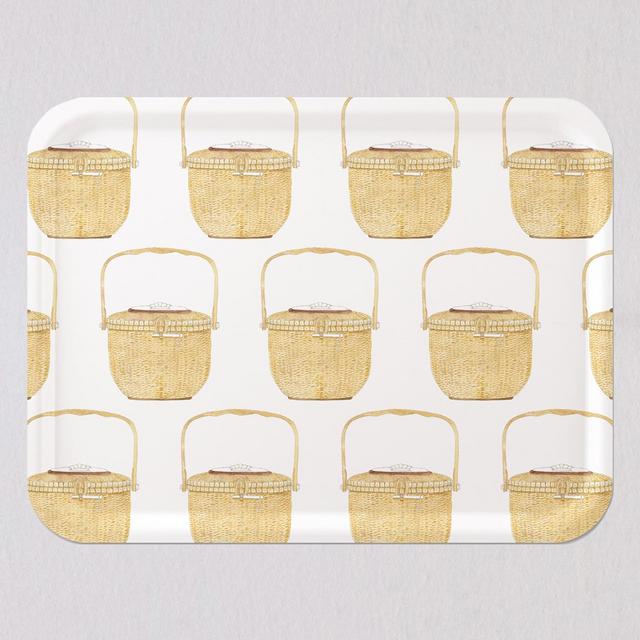 Sara Fitz Nantucket Basket Tray, Lg.