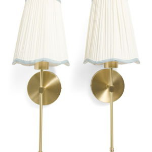 2pk 7.5x7x19.5 Scalloped Shade Rechargeable Led Wall Sconces | Home | Marshalls