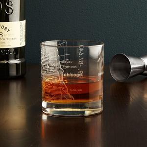 City Map Glass - Chicago