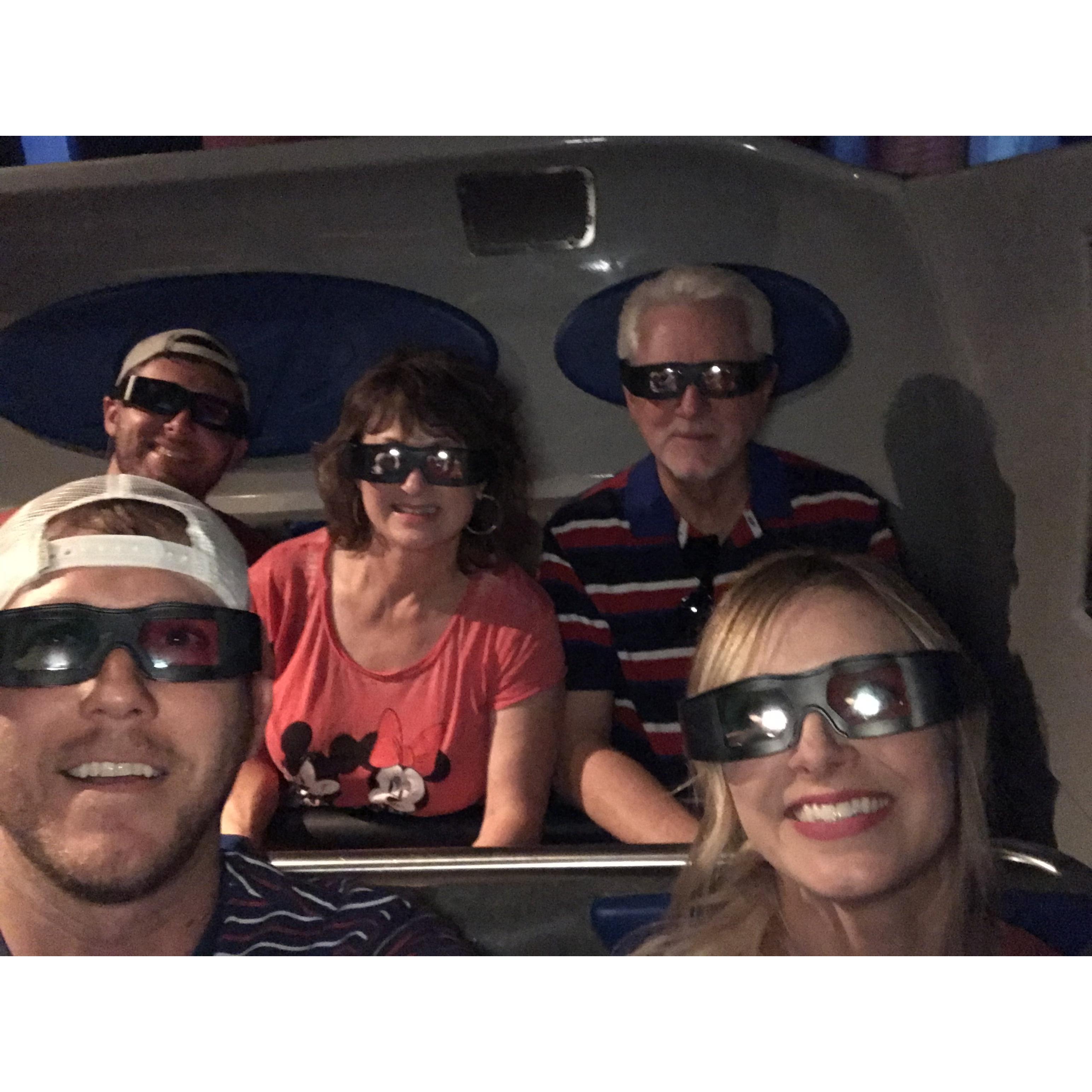 Riding Spiderman with the Fowler's.