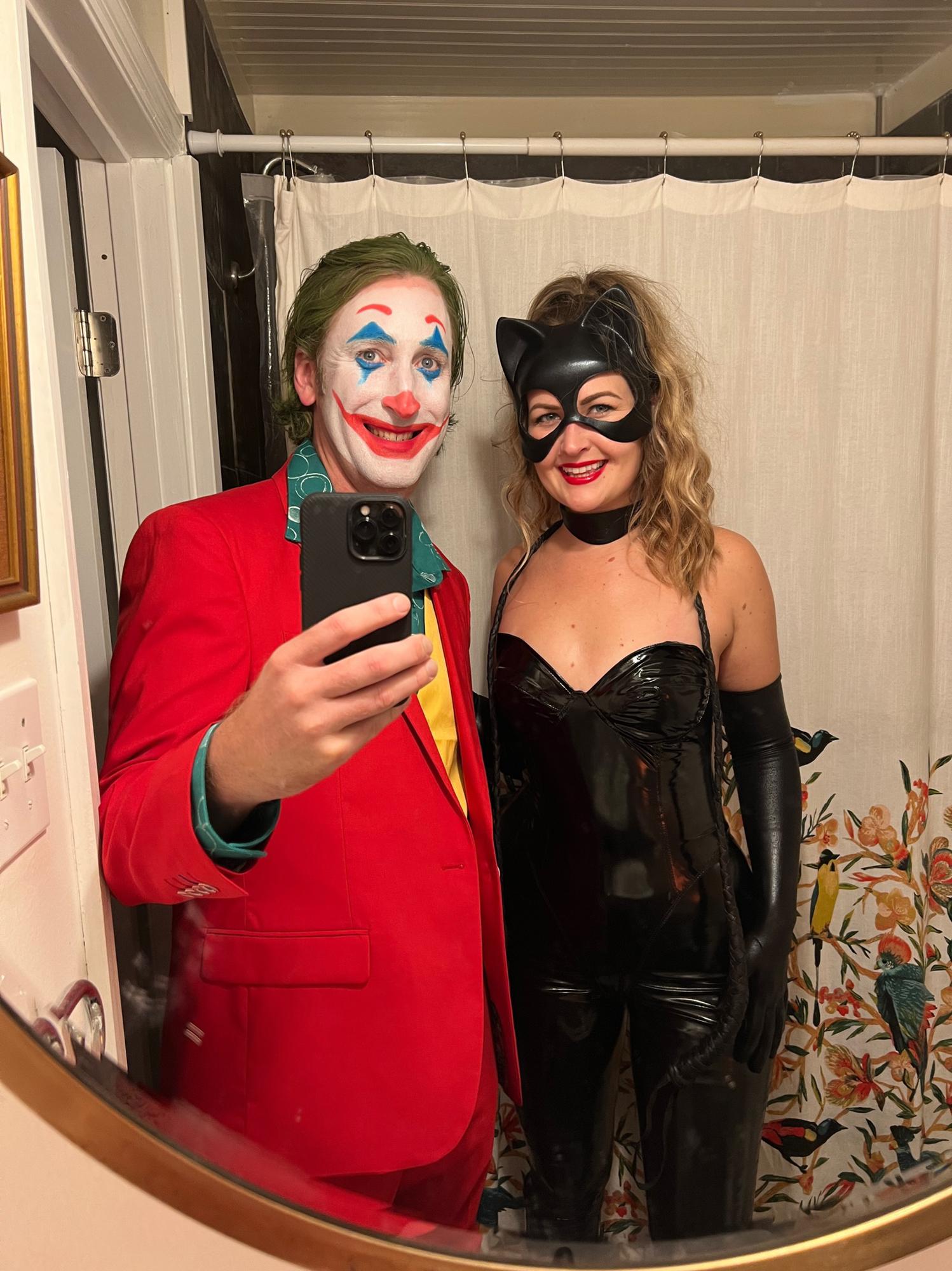 Halloween 2021 as The Joker and Catwoman
