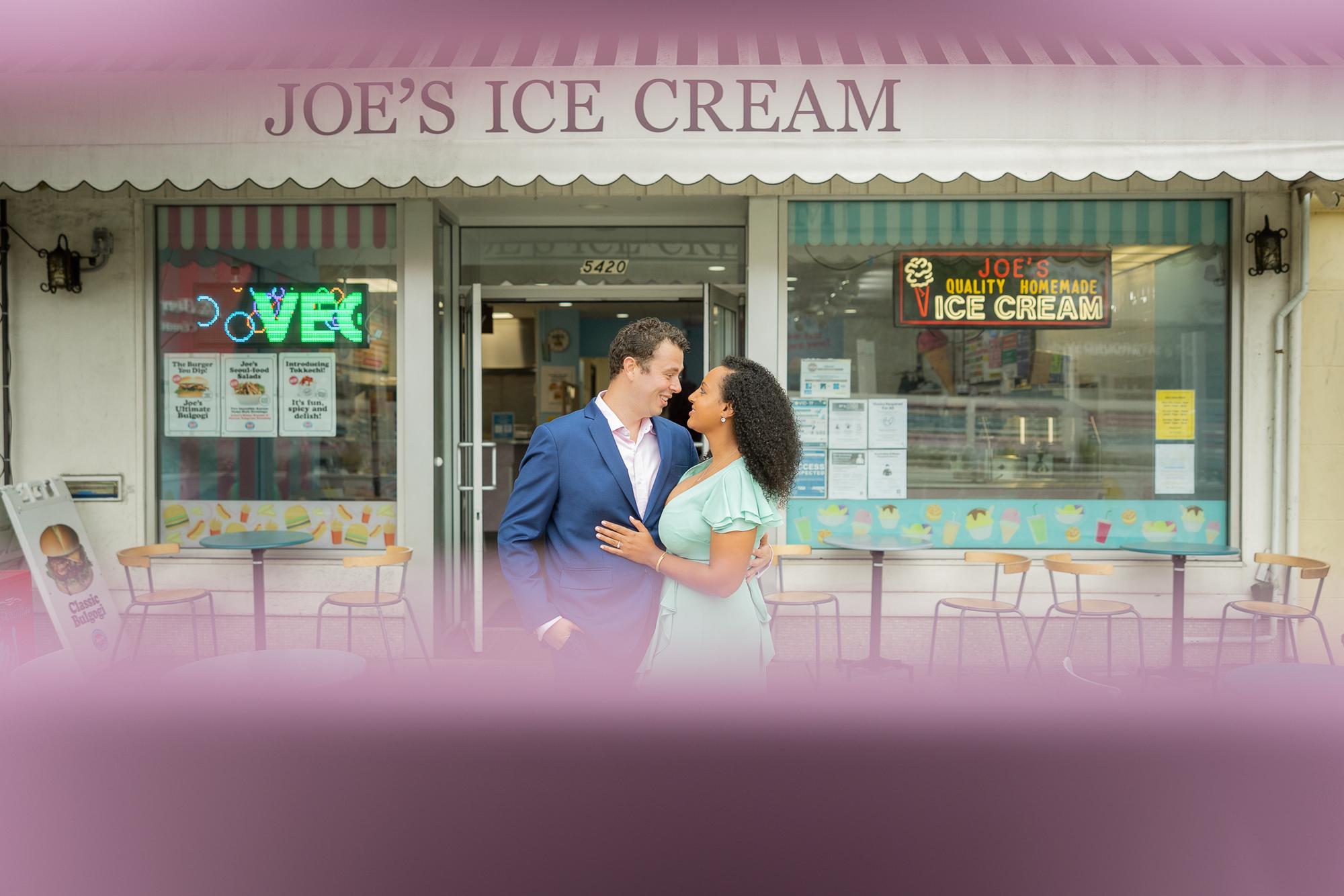 Engagement Shoot @Joe's Ice Cream (around the corner from our first apartment together)