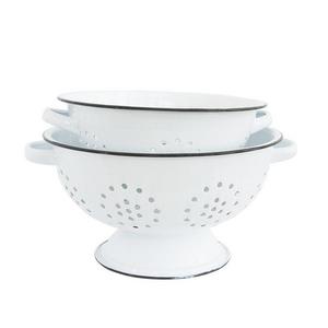 Vintage White Colander (Set of 2)
