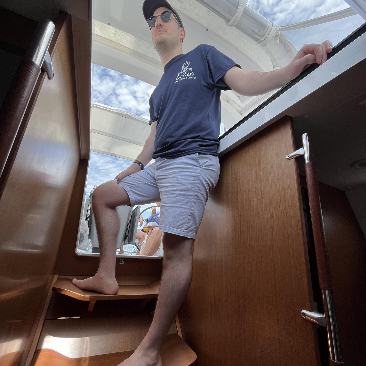 Sailing from Marblehead to Boston aboard Blue Star with the Contes! July 2022