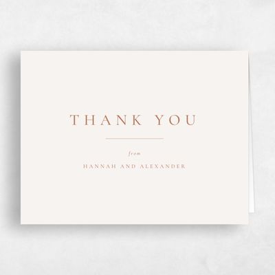 Tuscany, Beige Wedding Thank You - Sloan Landscape
