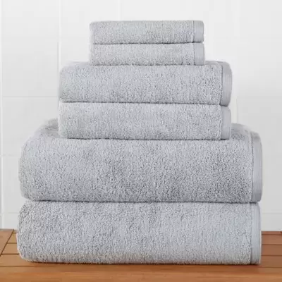 Haven™ 6-Piece Organic Cotton Terry Bath Towel Set in White