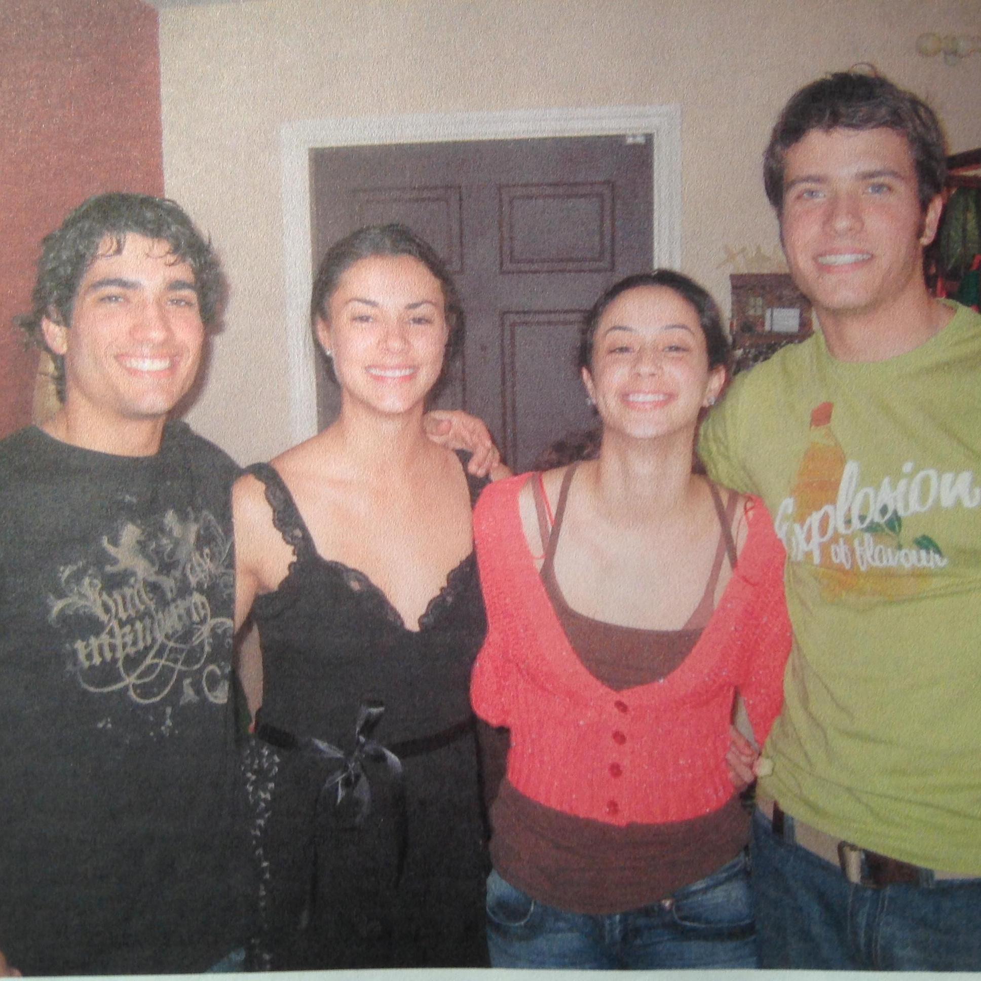 Nick and Francisco with their childhood friends Nicole and Roxane