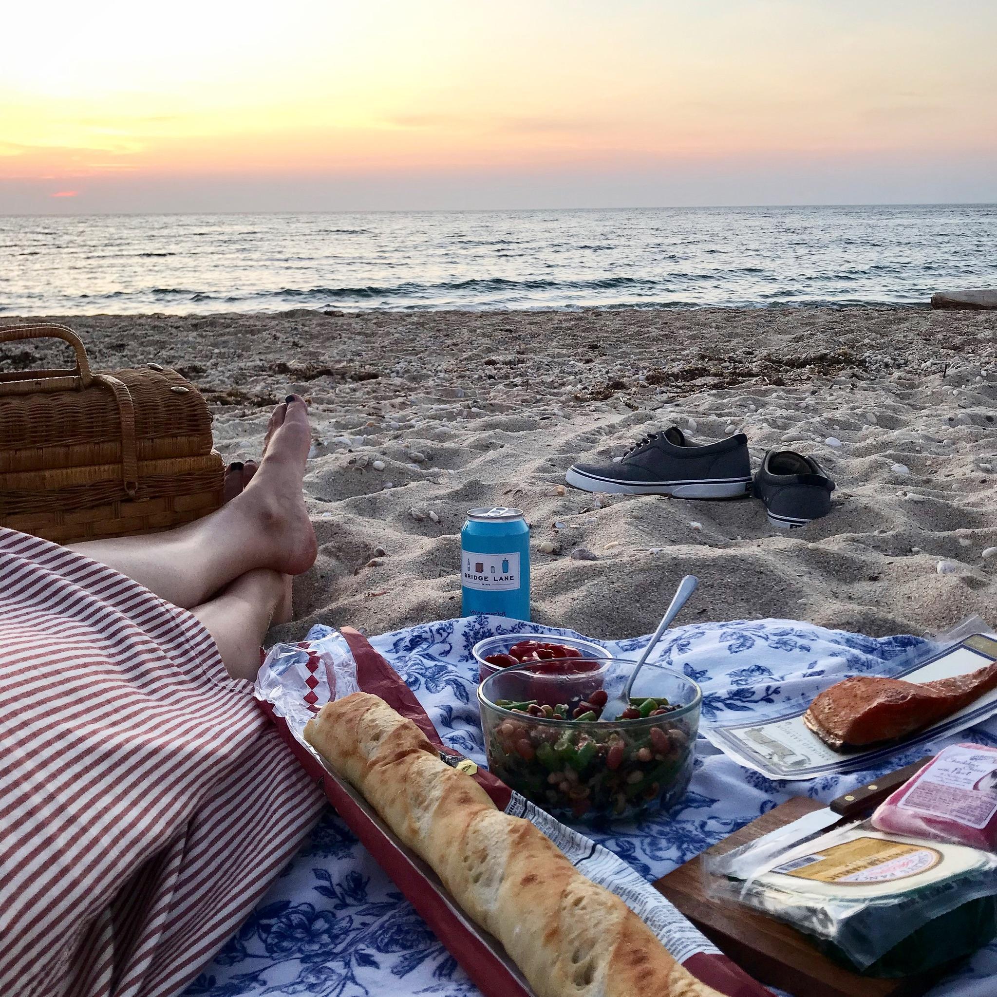 Sunset picnic in Southold