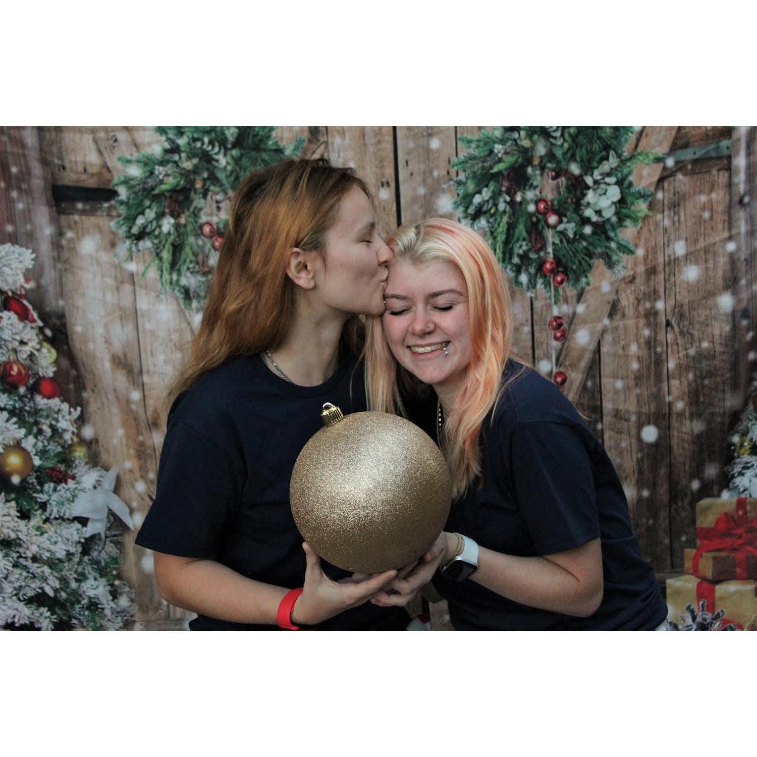 Leave it to us to roll out of bed and show up for Christmas pictures!
