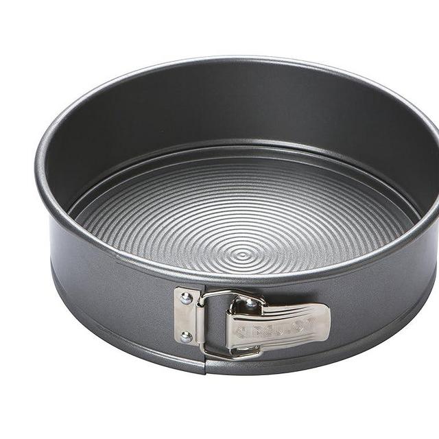 Circulon Momentum 23cm Springform Cake Tins for Baking - Non Stick Round 9 Inch Cake Tin, Grey Carbon Steel, Dishwasher Safe Bakeware