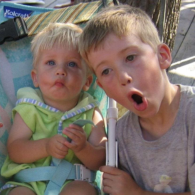 Young Peter and his brother Michael