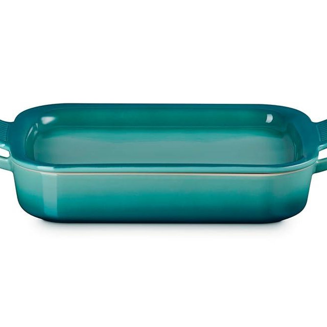 Le Creuset Stoneware Rectangular Dish with Platter Lid, 3 qt., Riviera