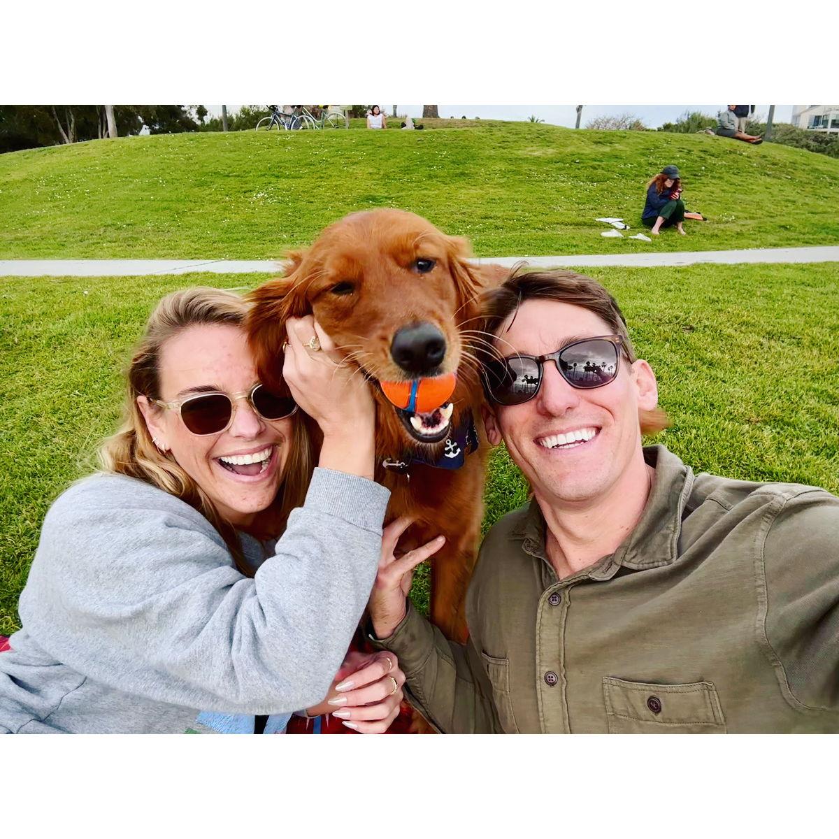 Family photo at one of our favorite parks in Santa Monica