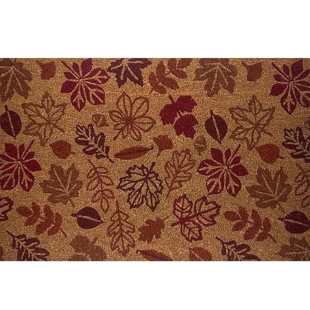Briarwood Lane Leaf Pattern Medium Coir Doormat 24 x 36