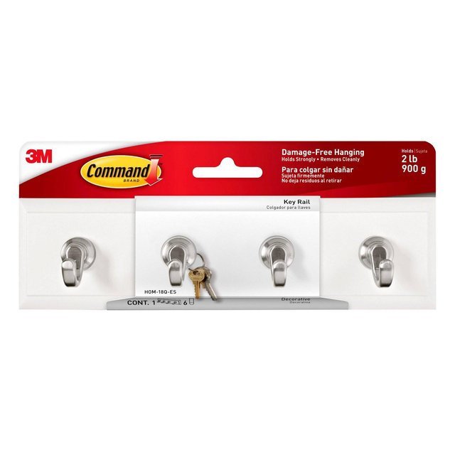 Command Quartz Key Rail (1 Key Rail 6 Strips)
