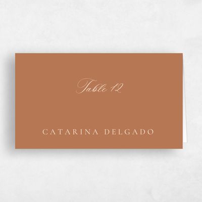 Tuscany, Orange Wedding Place Card - Twila