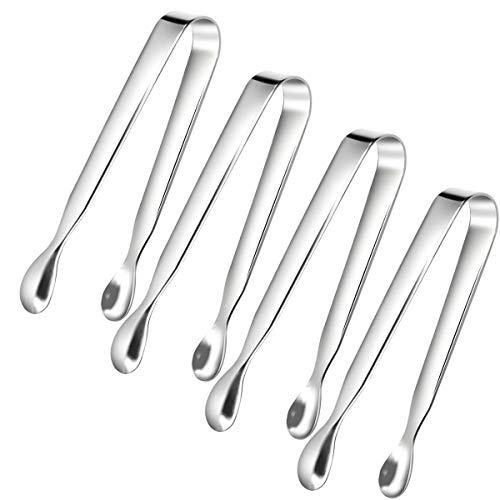 SOLEADER Mini Serving Tongs, Small Serving Utensils for Catering, Kitchen Tongs, Food-Grade Premium 304 Stainless Steel Tongs, Heavy Duty (4.5" Appetizer Tongs)