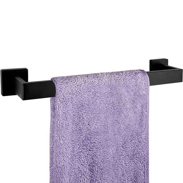 PAHSFS Black Towel Bar 16 Inch - SUS304 Stainless Steel Towel Racks for Bathroom - Towel Holder Matte Black Wall Mount