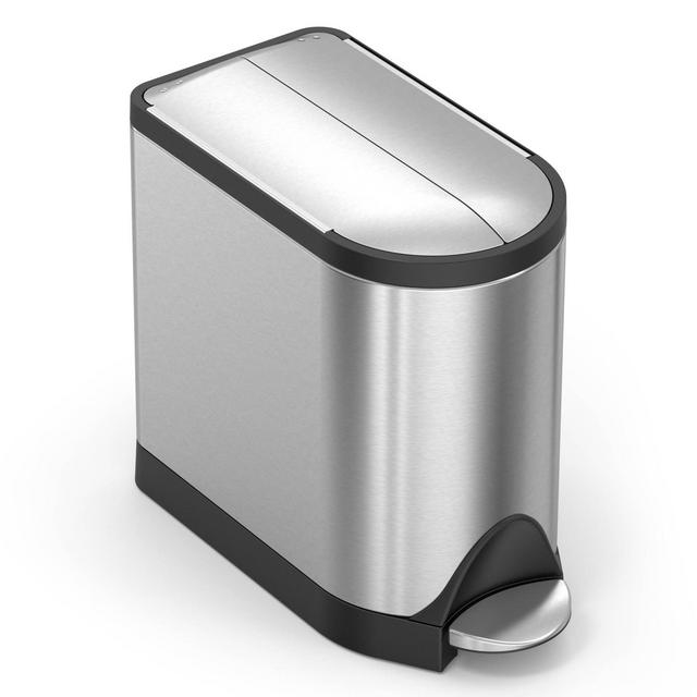 simplehuman 10L Butterfly Steel Step Trash Can