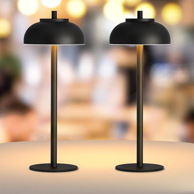 Moragin 2 Pack Led Cordless Table Lamps Rechargeable,Table Lights Battery Operated-IP65 Waterproof-for Outdoor Patio/Restaurants/Home/Dinner/Table top Lighting-Rechargeable Touch Lamp
