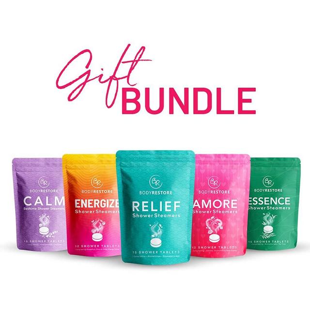 Relief, Calm, Energize, Amore, Essence Shower Steamers – Vapor Steam Tablets - Relaxation Gifts for Women - Body Restore