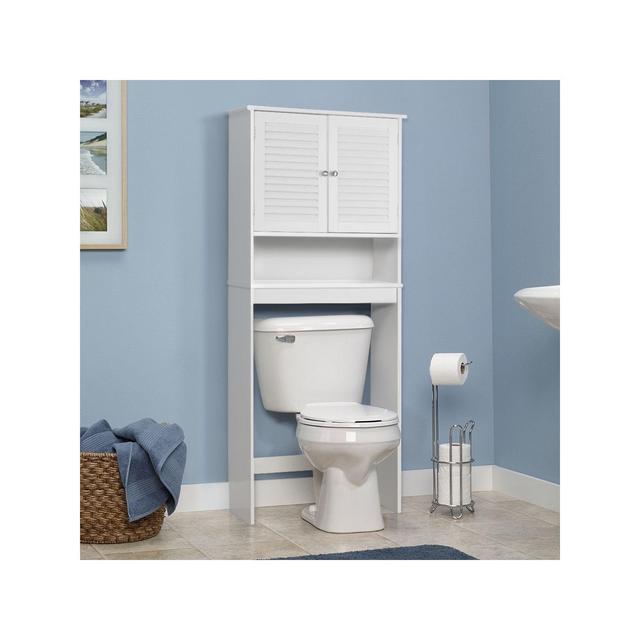 Costway Bathroom Space Saver Over The Toilet Shelved Storage Cabinet Organizer White
