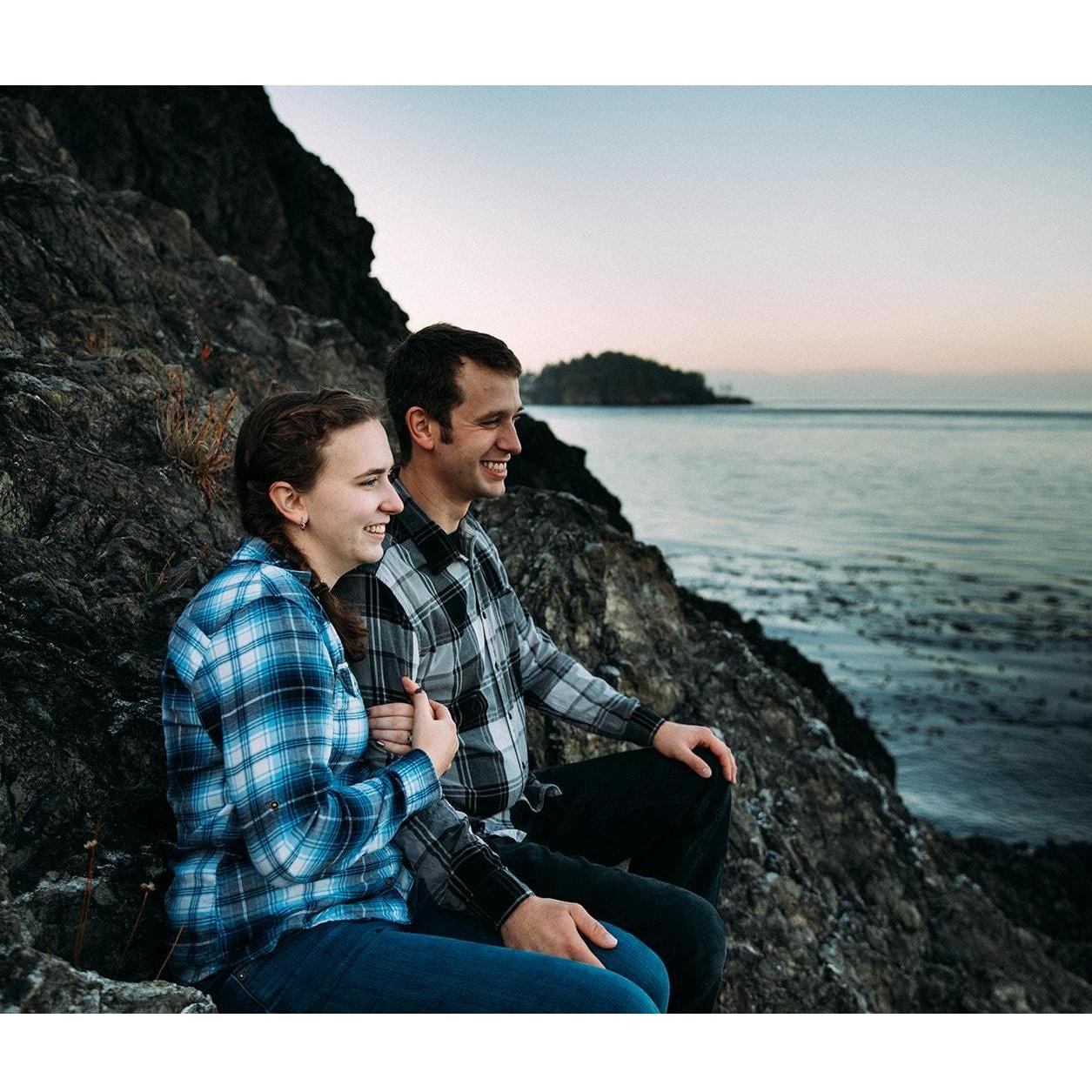 Engagement photoshoot with Zoe Burchard at Deception Pass