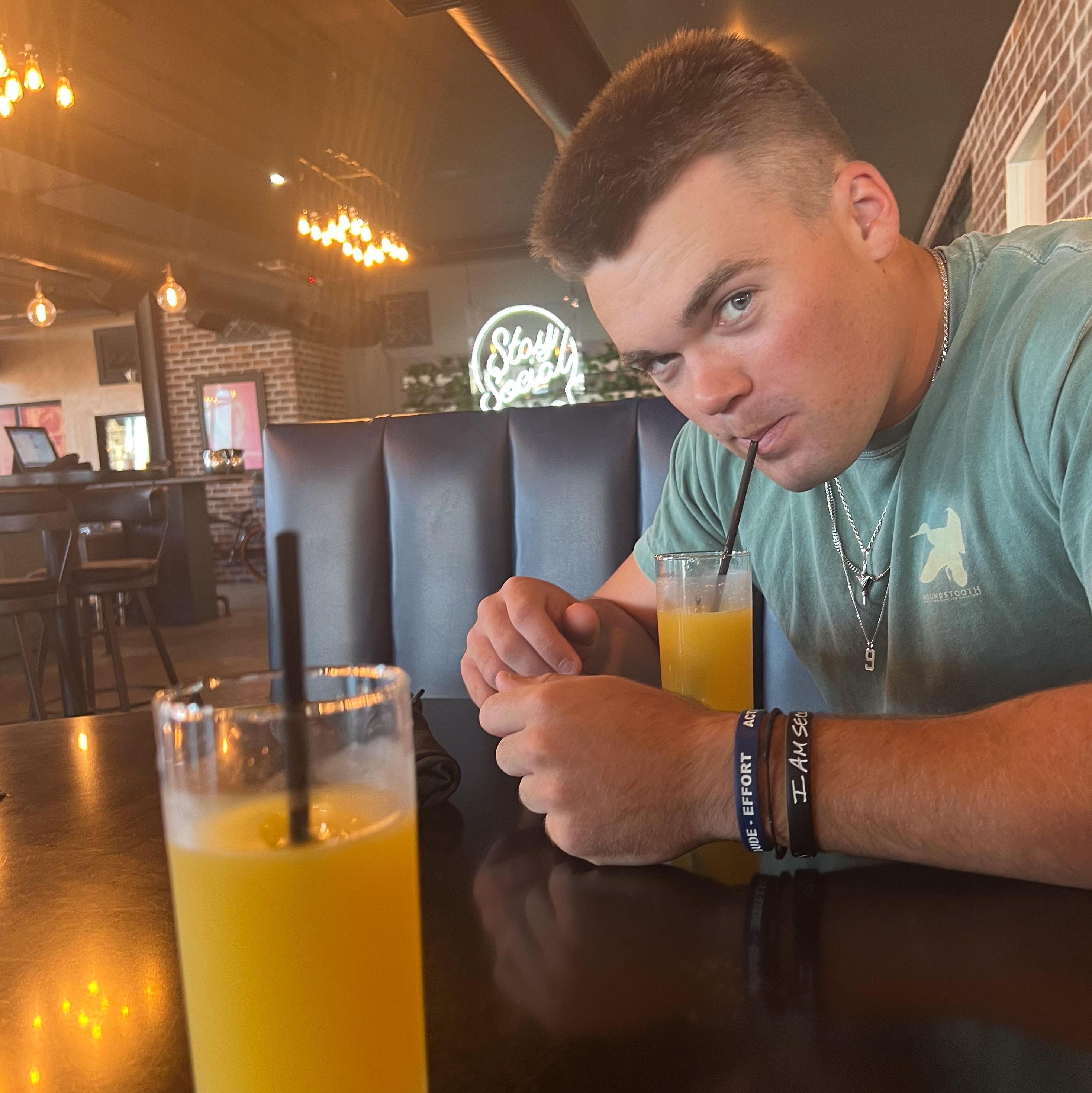 Karson took Briana to Brick & Mortar to get her first legal drink after turning 21!