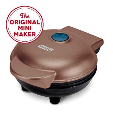 Dash DMW001CU Mini Maker Iron for for Individual Waffles, Paninis, Hash browns, other on the go Breakfast, Lunch, or Snacks, Copper