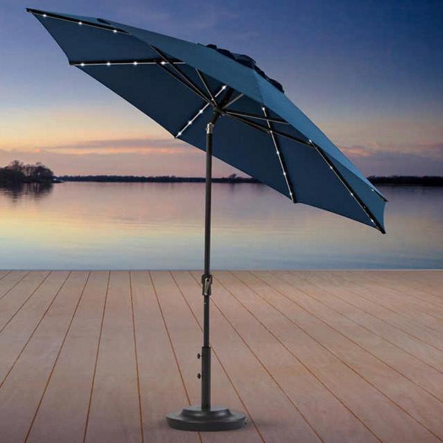 ProShade 10' LED Solar Auto Tilt Aluminum Umbrella