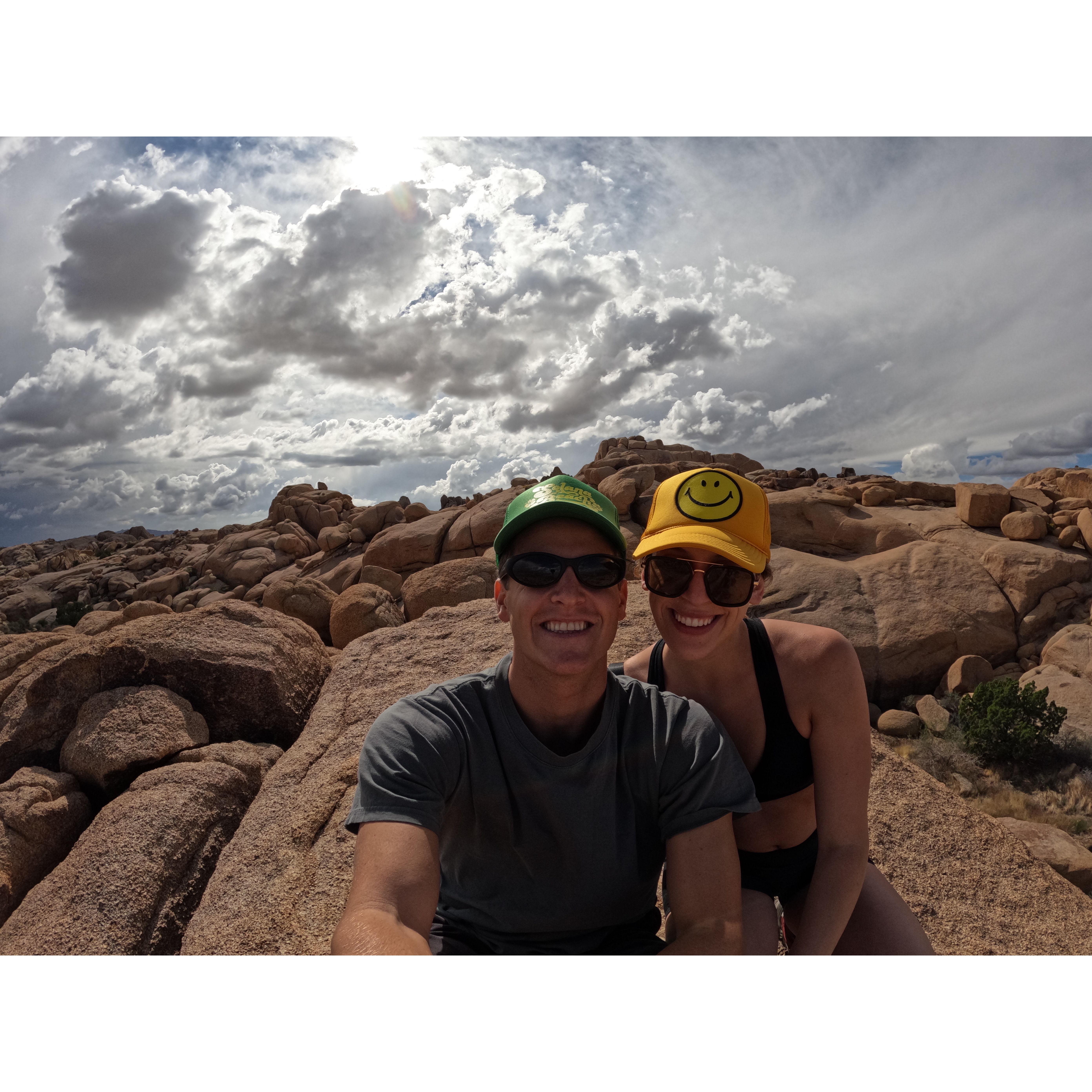 Hiking in Joshua Tree.