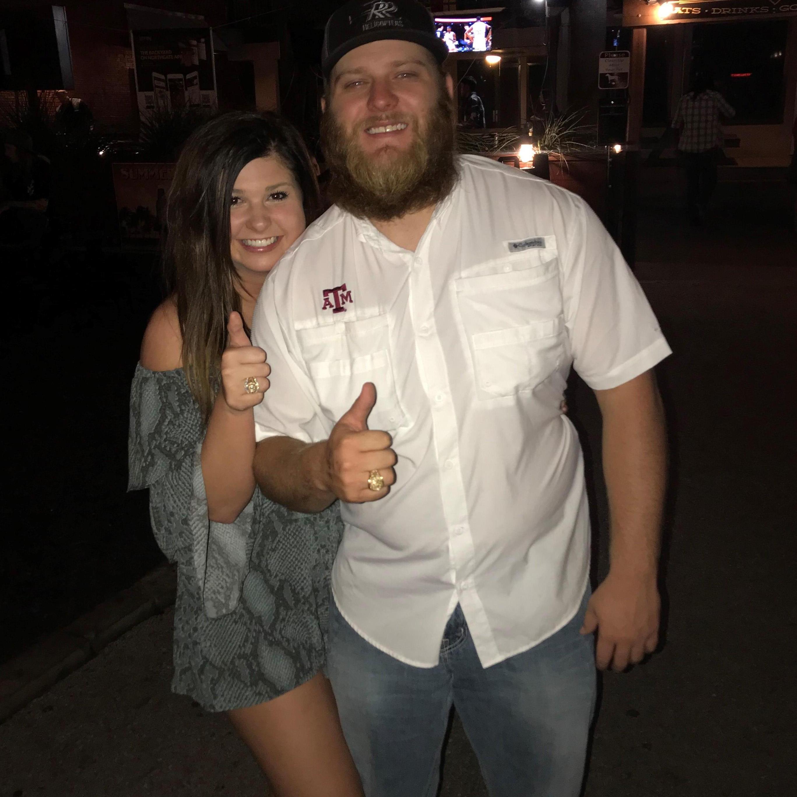 Aggie Ring Day! November 2017! Dakota & I got our Aggie Rings on the same day at the same time! GIG'EM