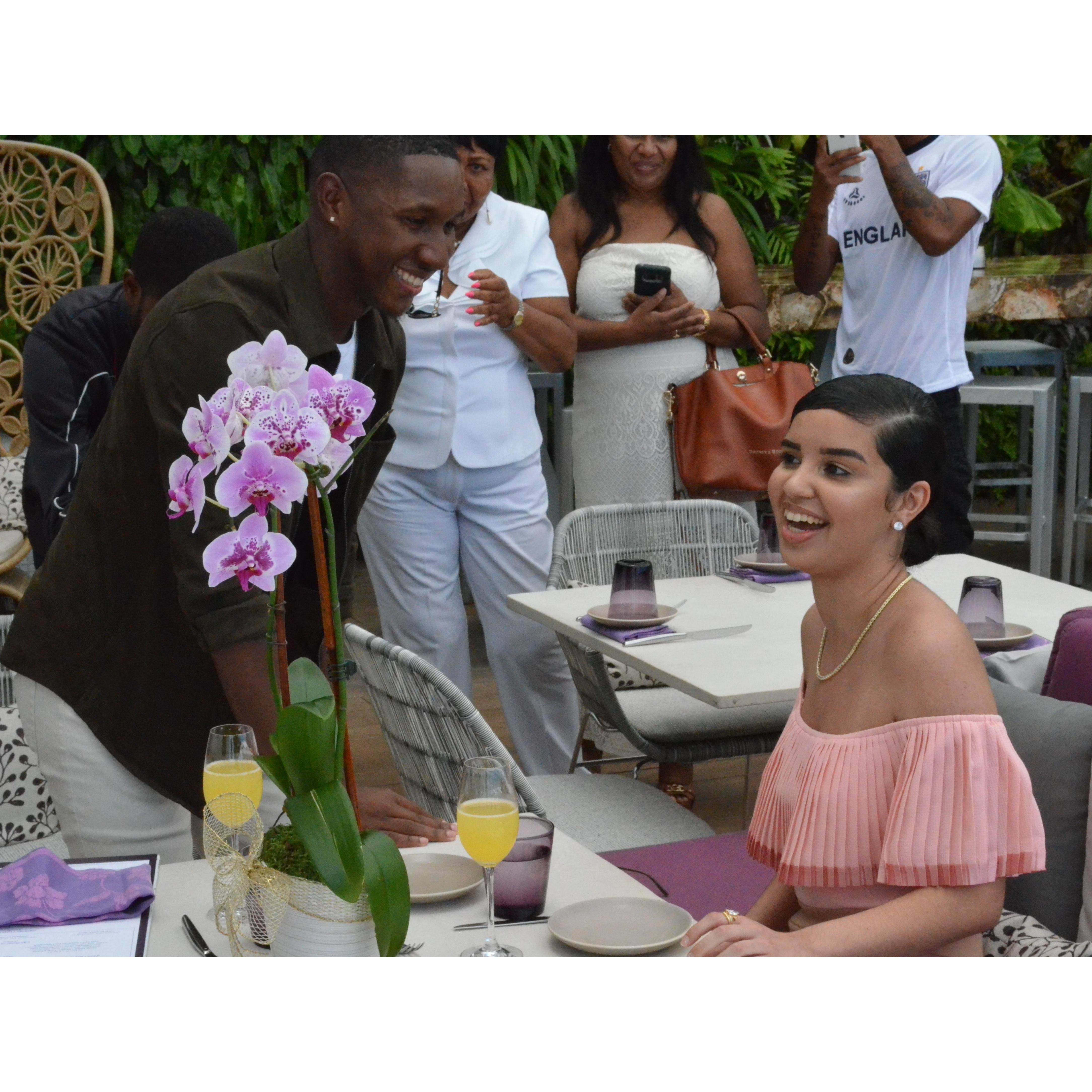 Amanda is overwhelmed with shock and happiness!