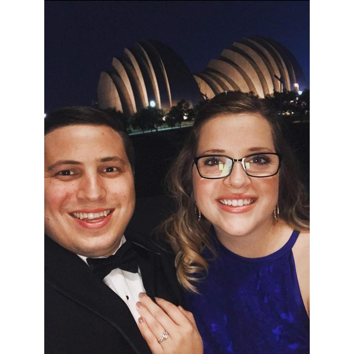 Celebrating Jacob (and our engagement) at the Emmy's.