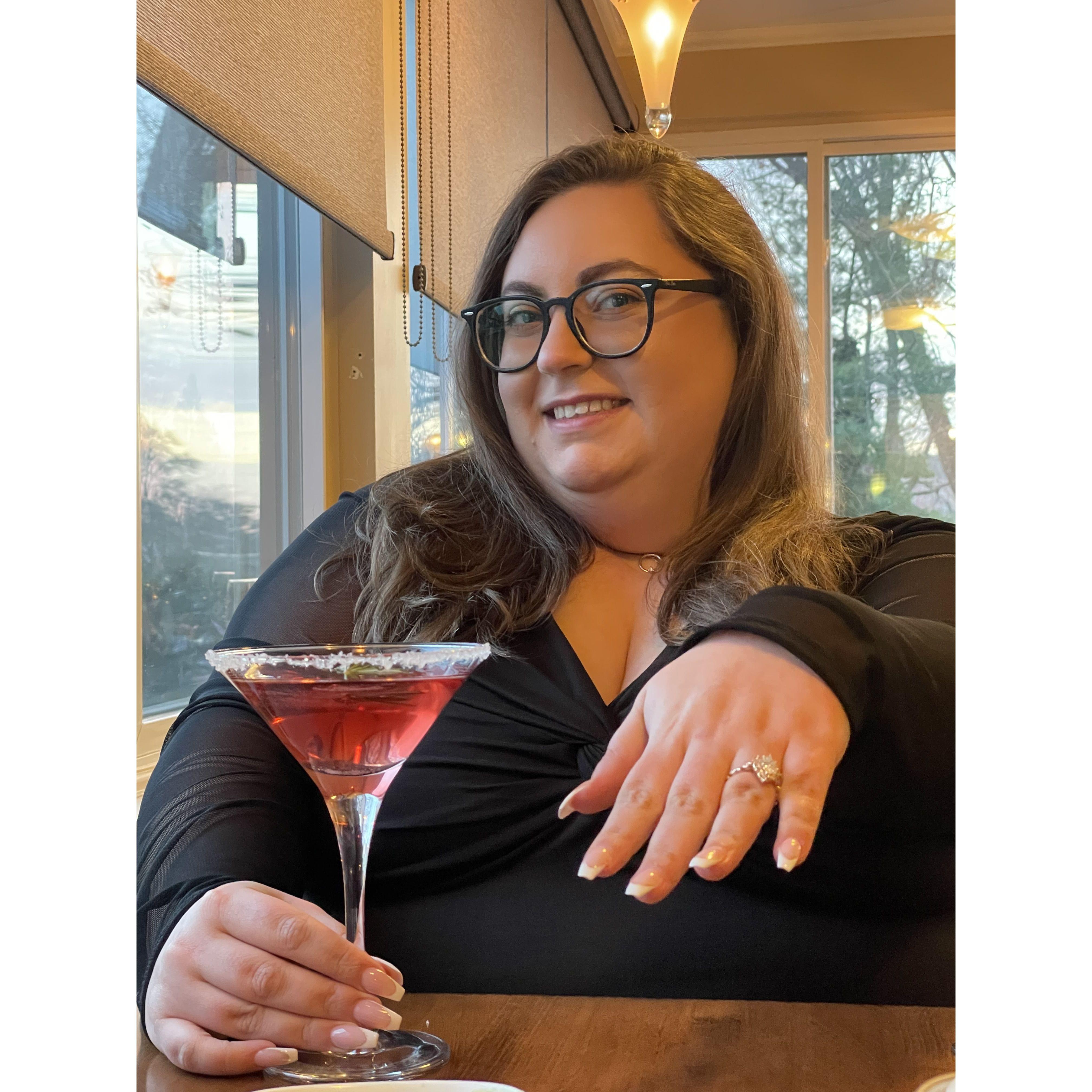 Our first date engaged: winery and dinner. Luray, VA