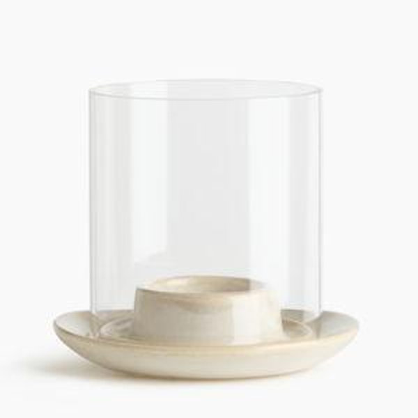 Tea Light Candle Hurricane - Cream