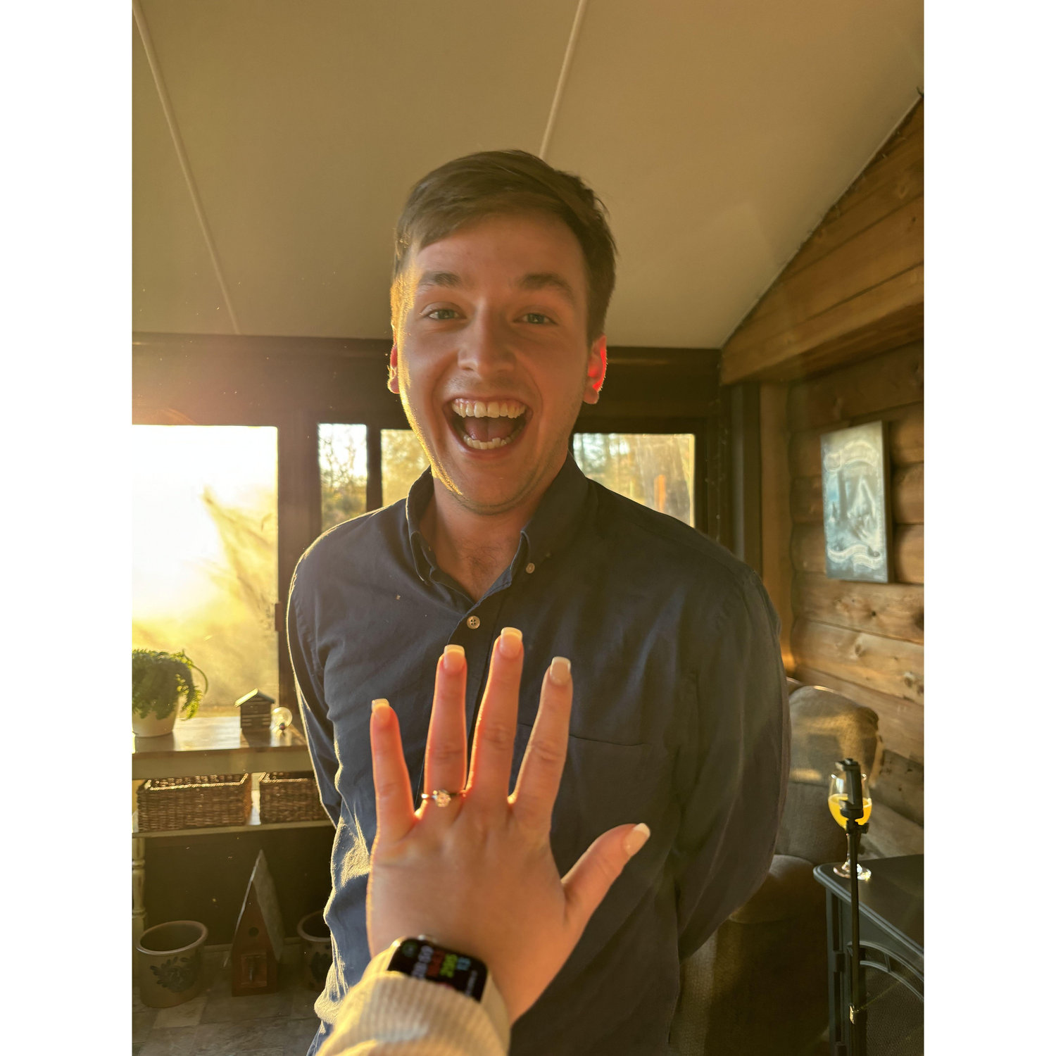 Eli asked Helen to marry him on the last night of our Amazing Adventure on April 6, 2024, and it was an easy, obvious decision for Helen to say yes!
