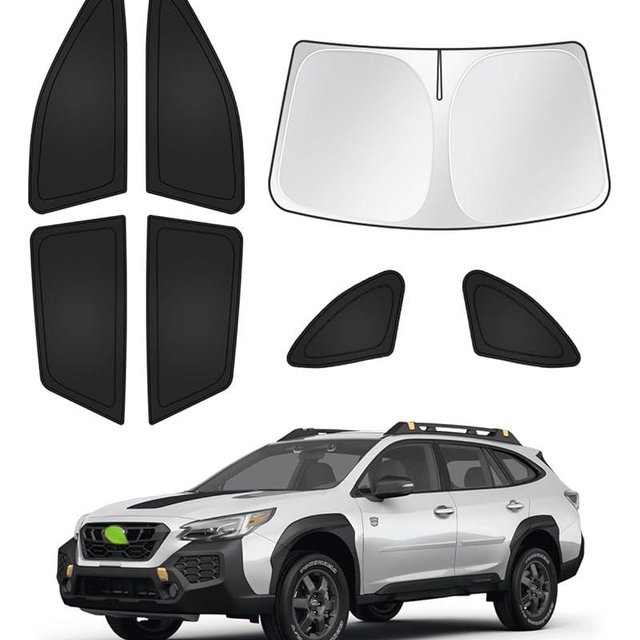 Canvcle Sunshades for 2020-2025 Subaru Outback Accessories Windshield Sun Shade Side Rear Window Shade Cover Sun Visor Shield Privacy Protection Keep Vehicle Cool Black 7PCS