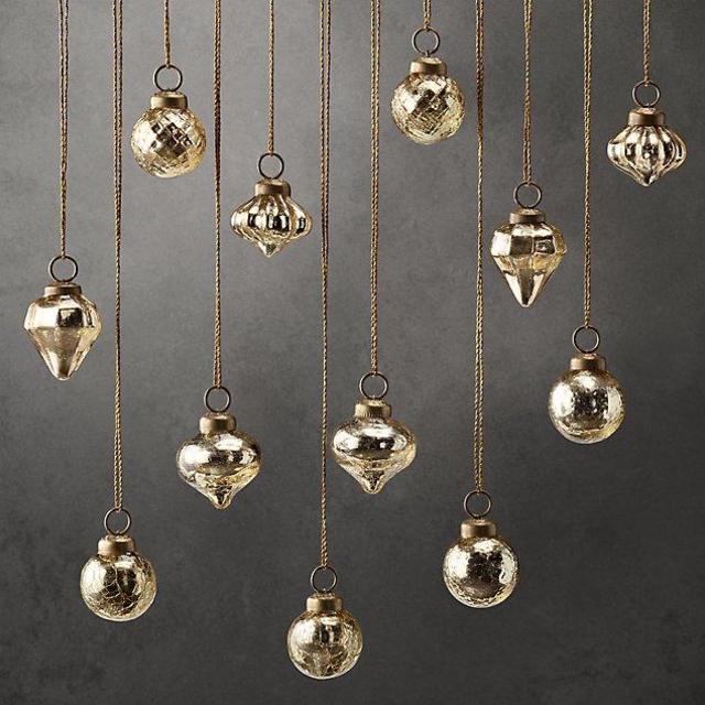 Handblown Mercury Glass Ornament - Mini