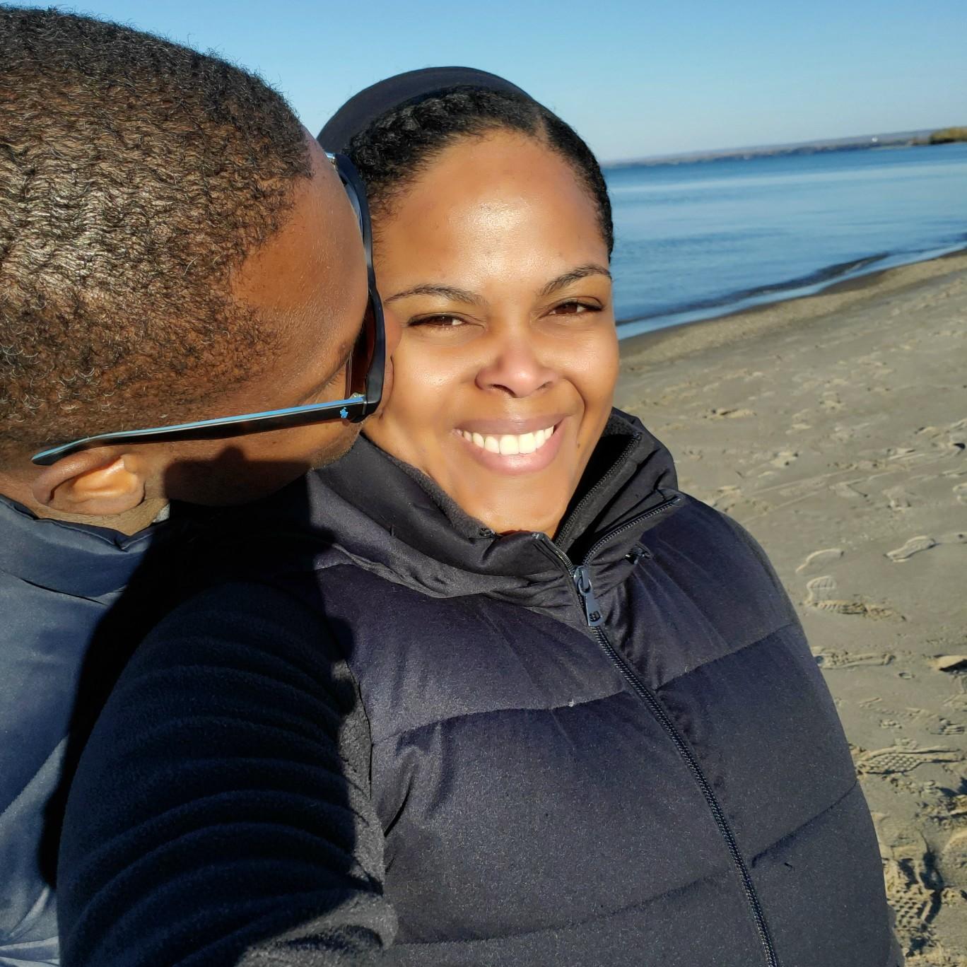 First picnic together, wine and Mexican food on Lake Eerie with blankets