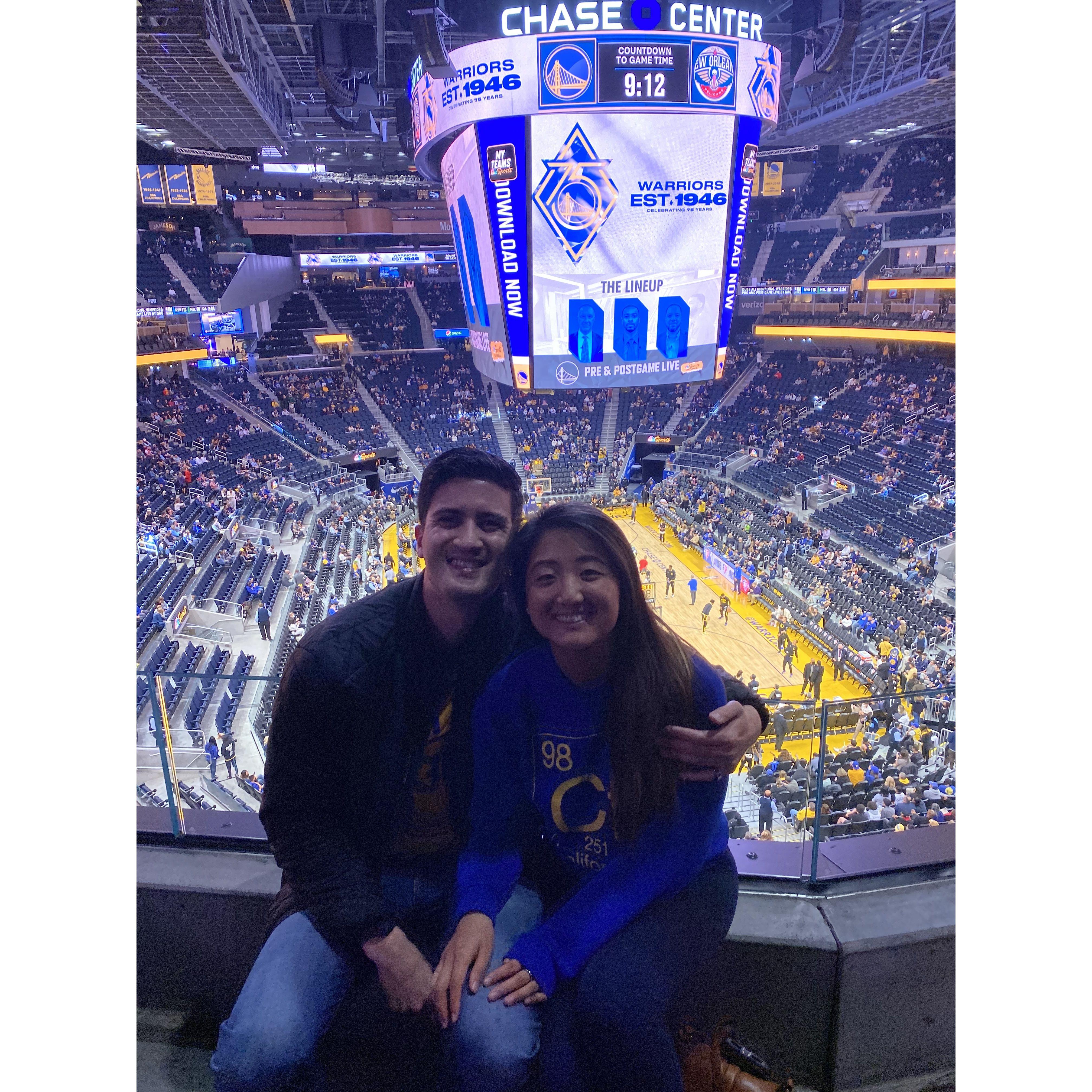 Warriors game with our NJ friends! :)