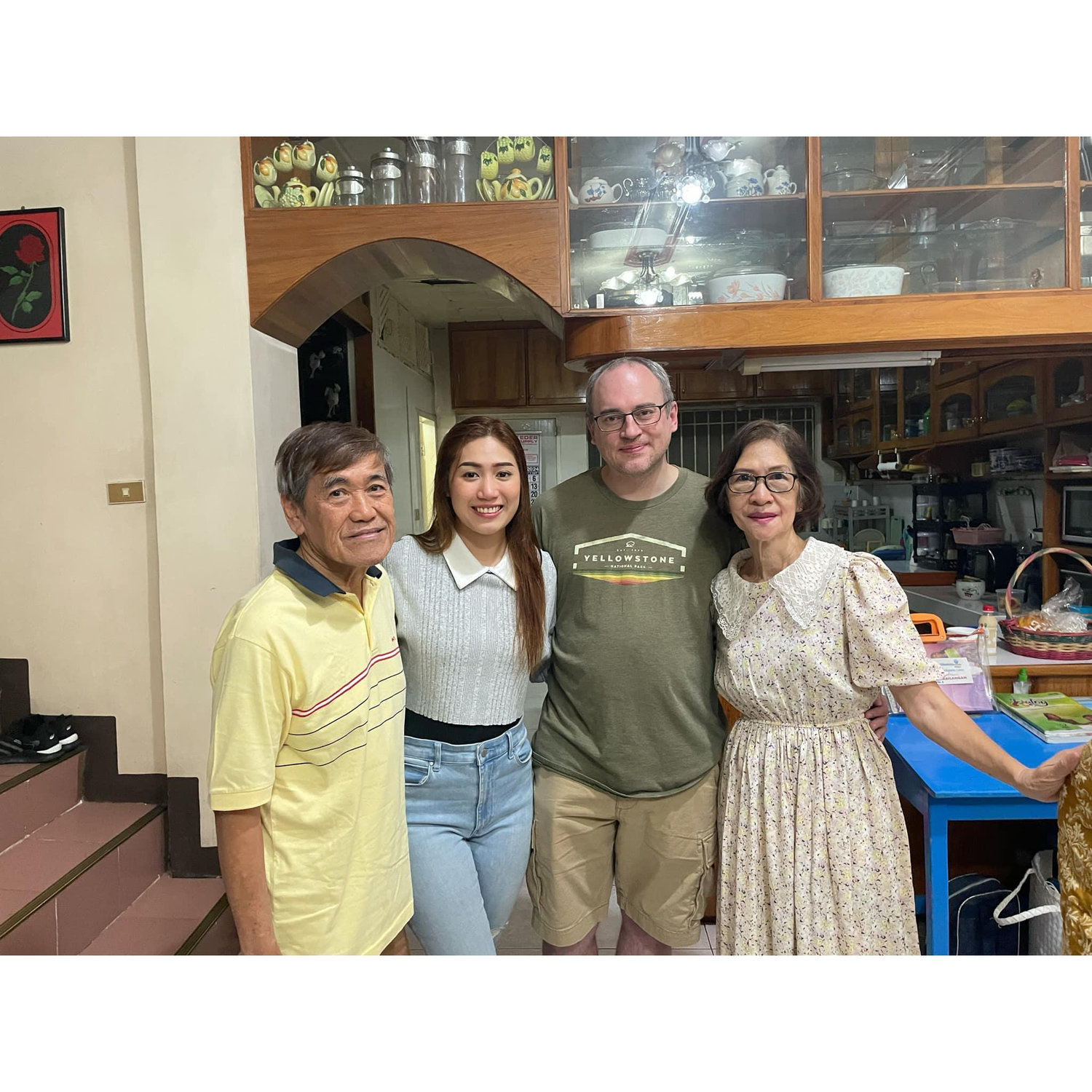 Our picture with my parents when he visited me in the philippine