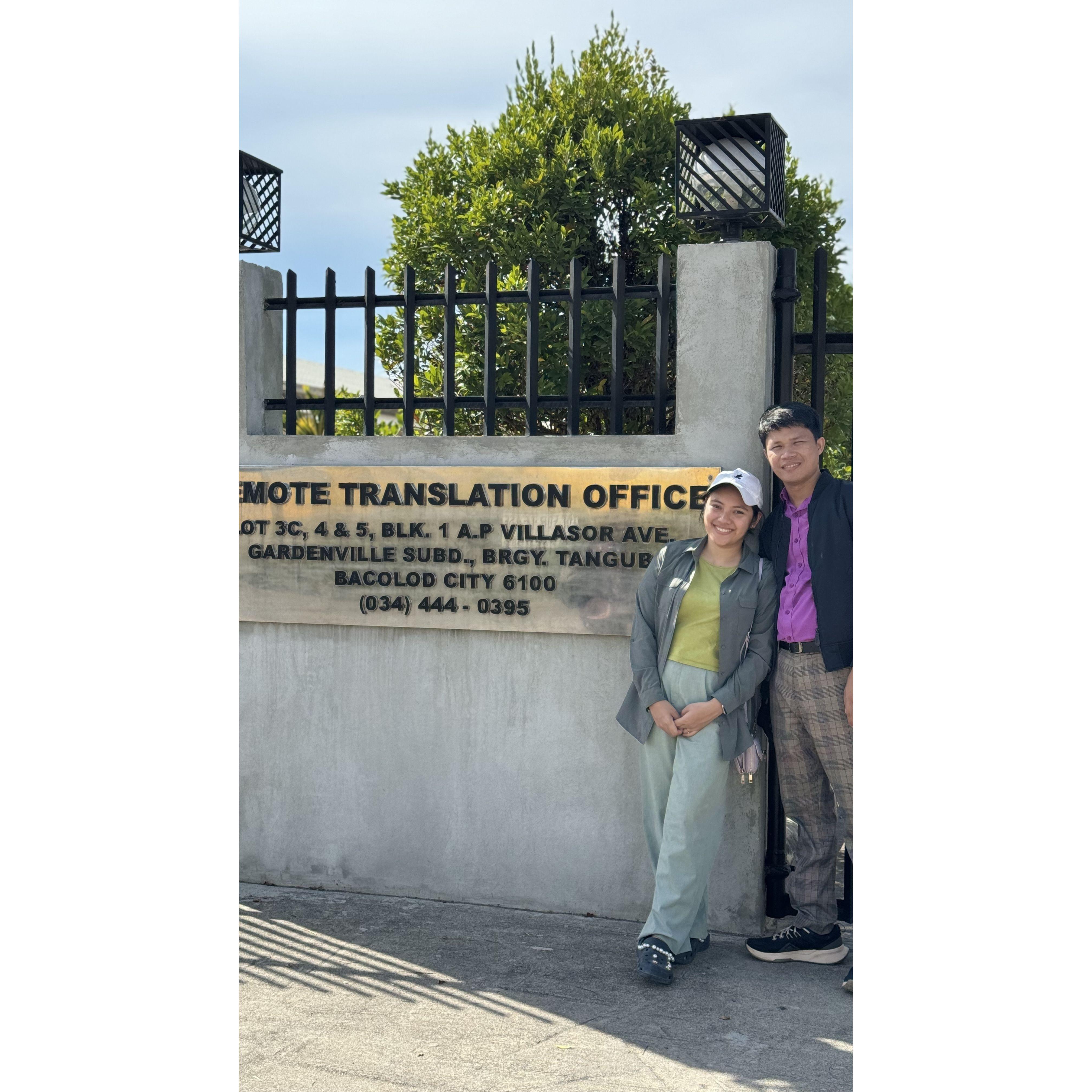 at the RTO in Bacolod…