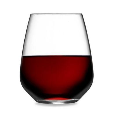 Luigi Bormioli Crescendo SON.hyx® Stemless Wine Glasses (Set of 4)