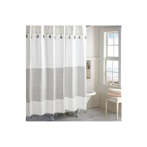 Panama Stripe Shower Curtain - Grey